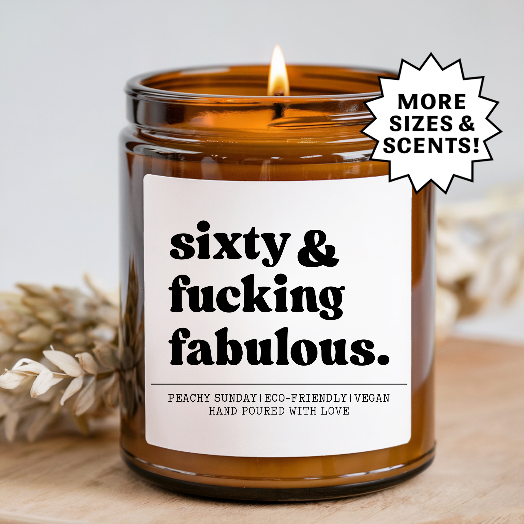 60th Birthday Funny Gift Candle