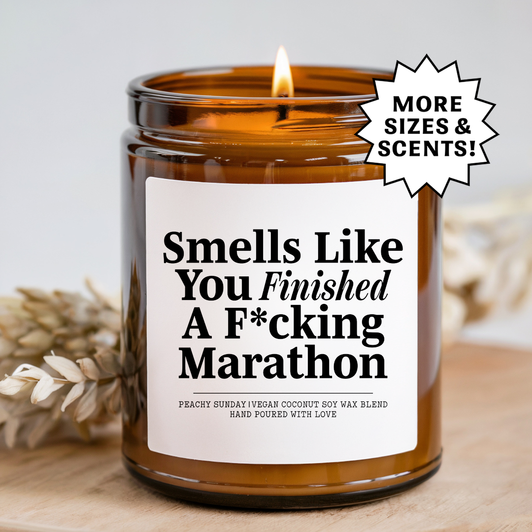Smells Like You Finished A F-cking Marathon Candle