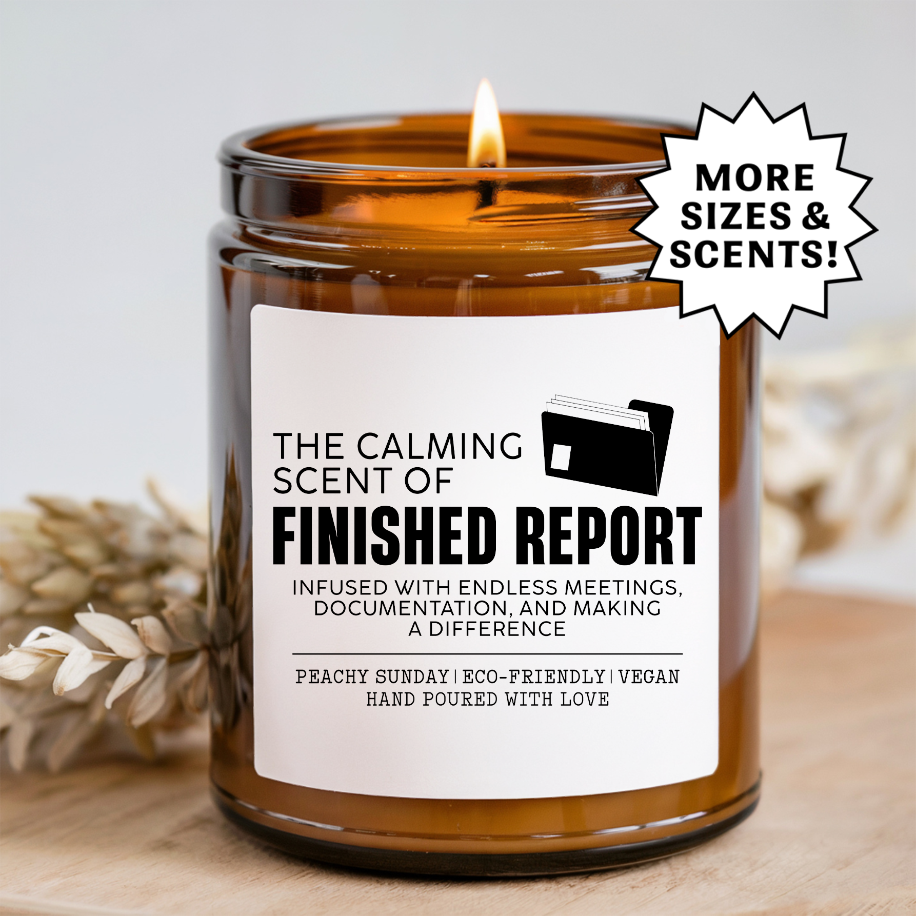 The Calming Scent Of A Finished Report Candle