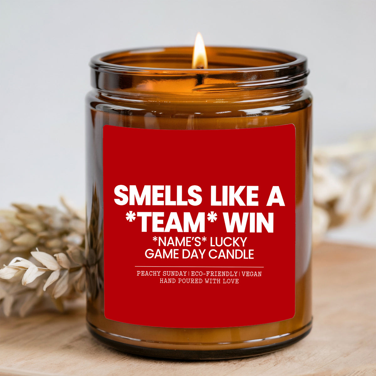 Bougie personnalisée et amusante « Lucky Game Day » candide