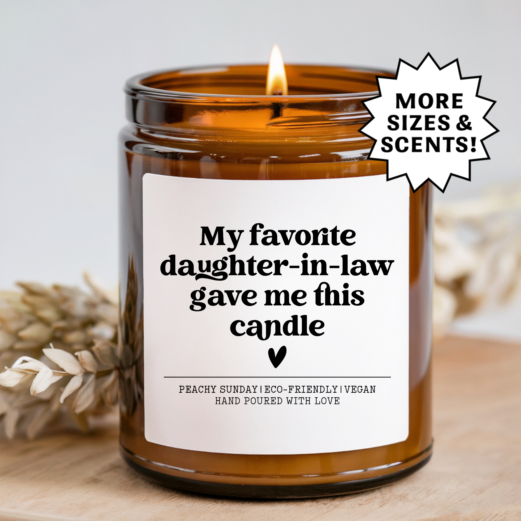 My Favorite Daughter In Law Funny Gift for Her Candle