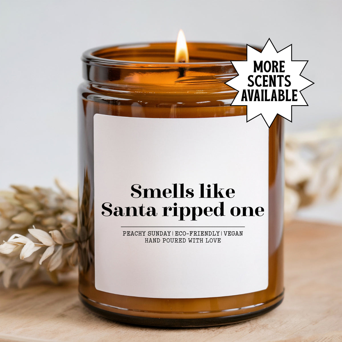 Smells Like Santa Ripped One Candle