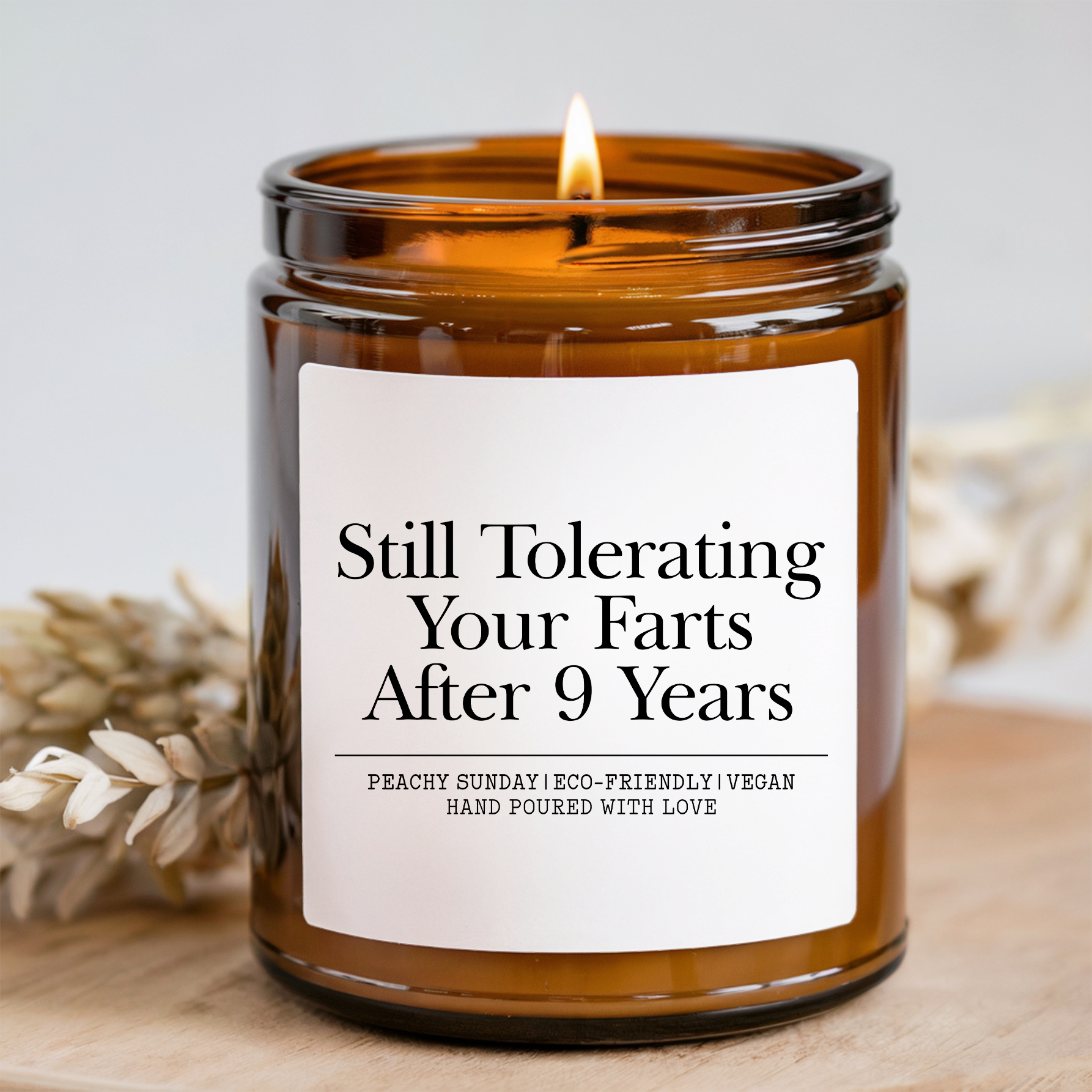 Personalized Still Tolerating Your Farts After Years Couple Anniversary Gift Candle