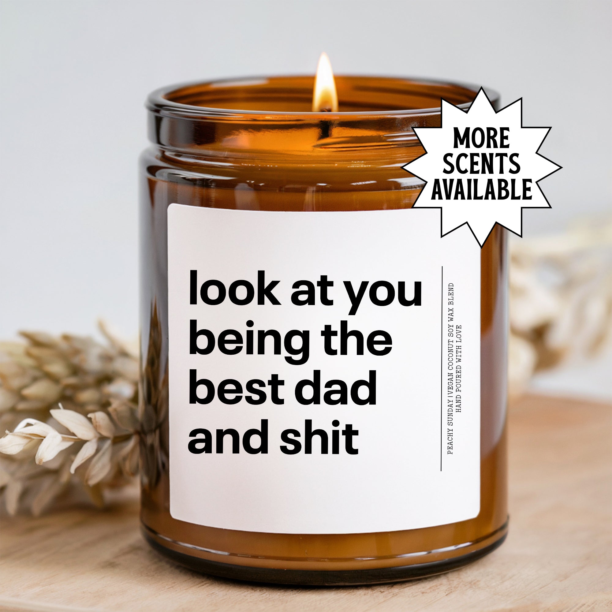 Look At You Being The Best Dad And S_it Candle