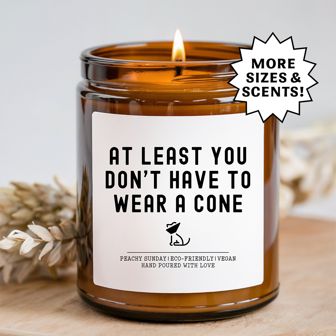 At Least You Don't Have To Wear A Cone Candle