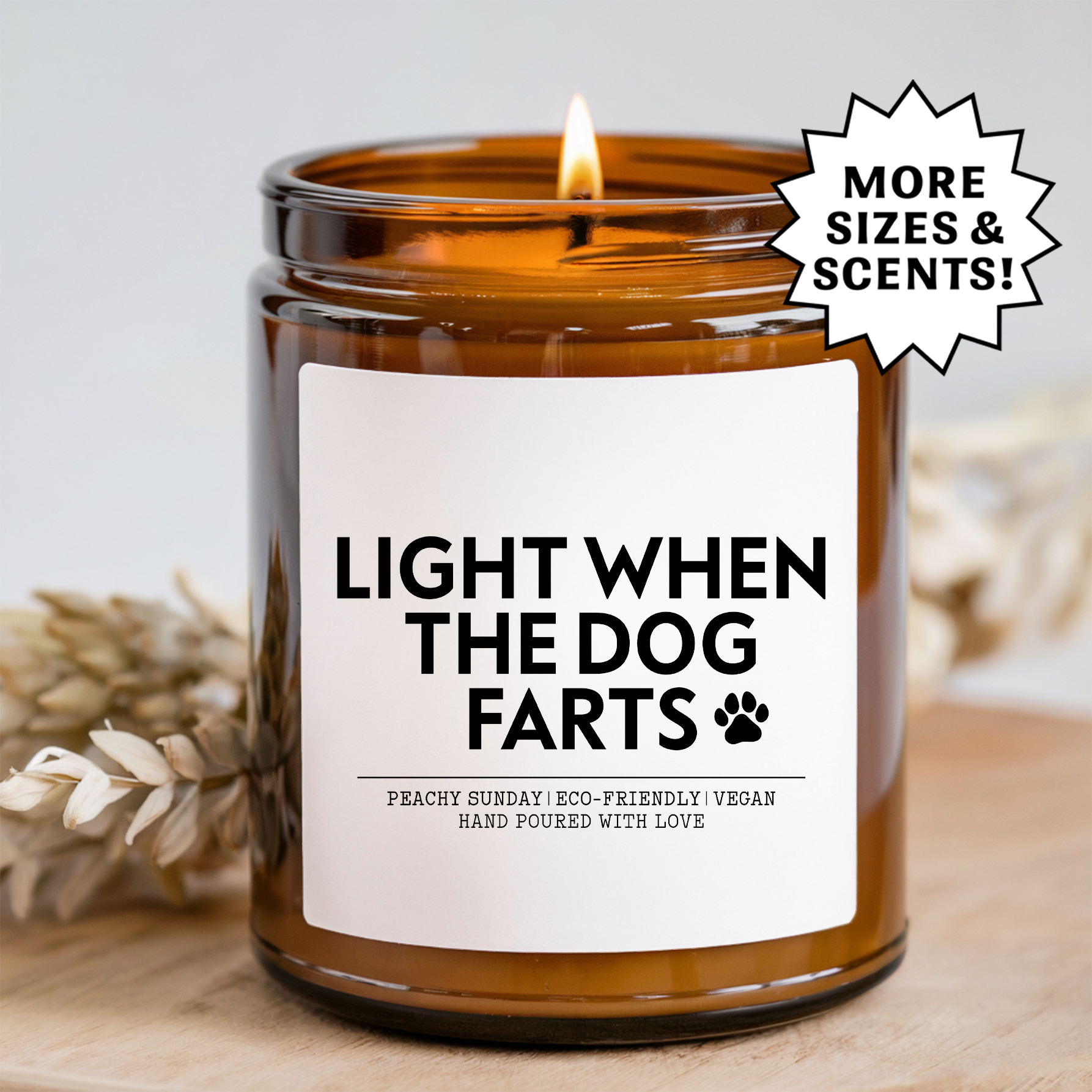 Light When Dog Farts Candle