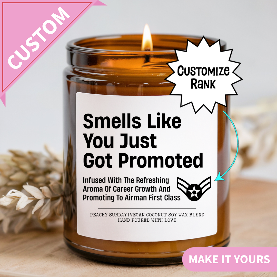 Personalized Air Force Promotion Candle