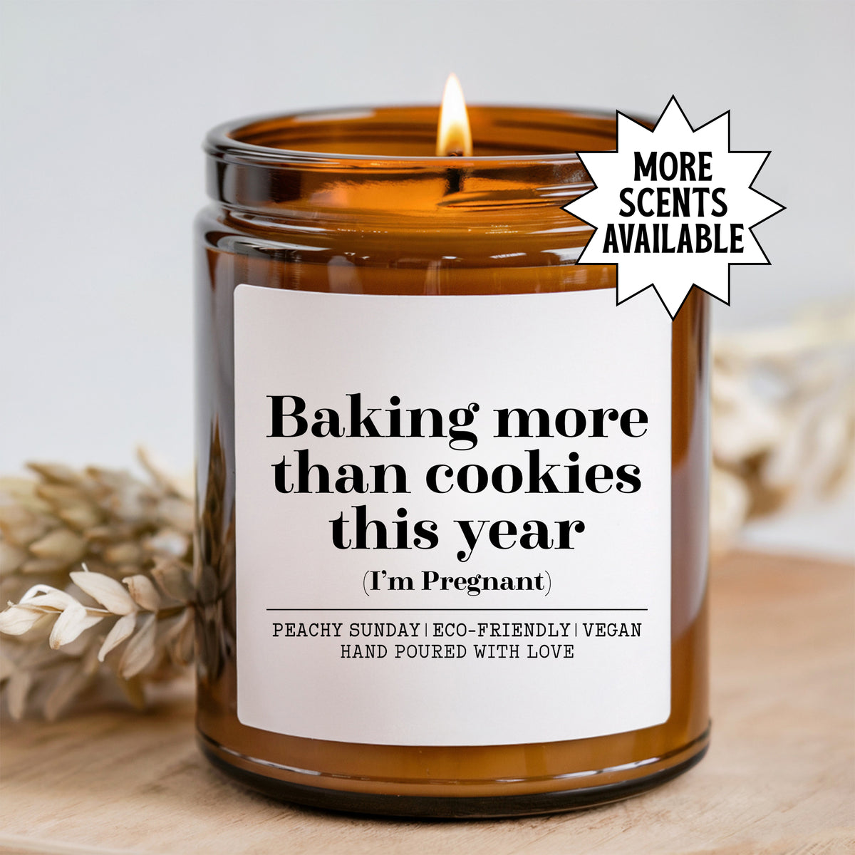 Baking More Than Cookies This Year Pregnancy Announcement Candle