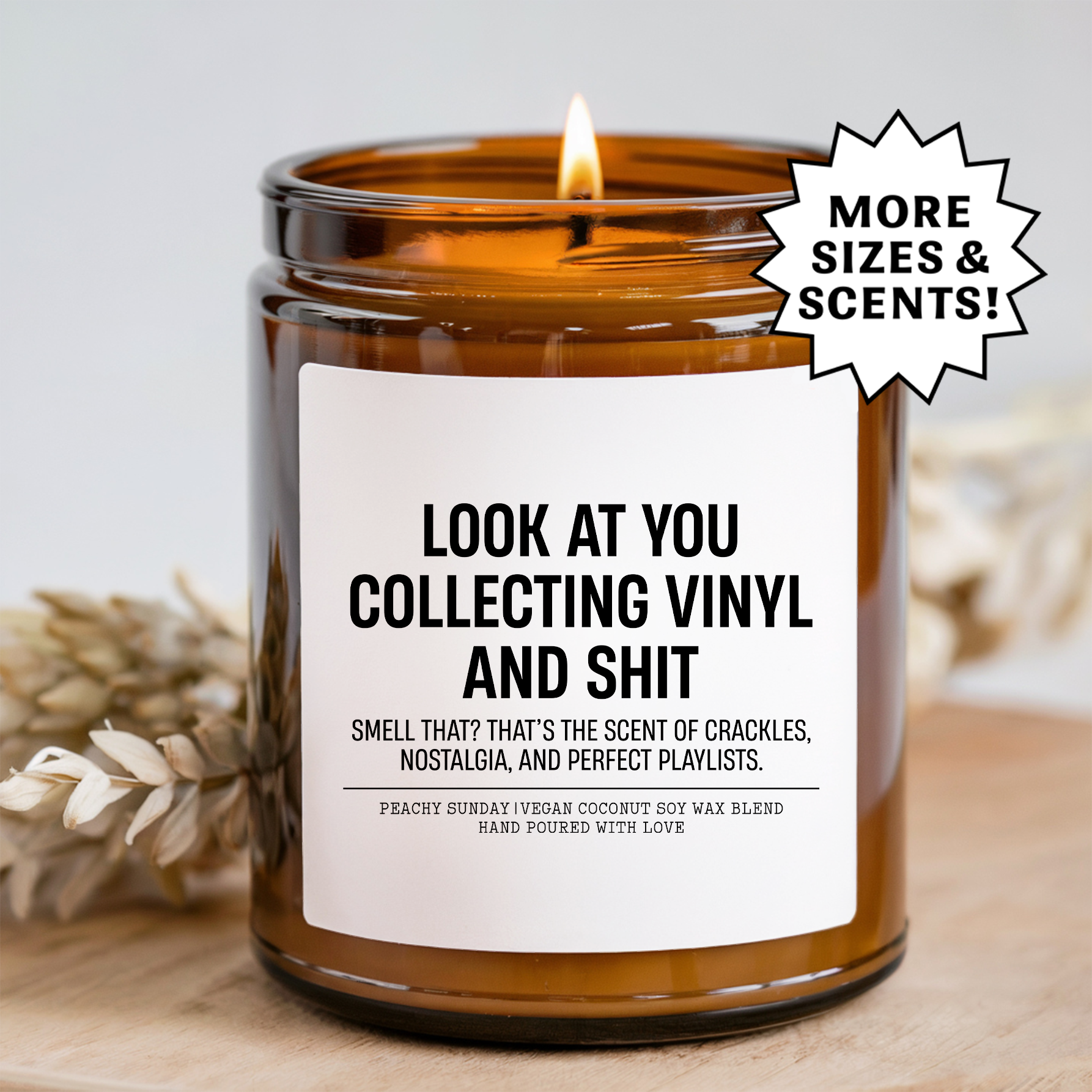 Look At You Collecting Vinyl And S-it Candle