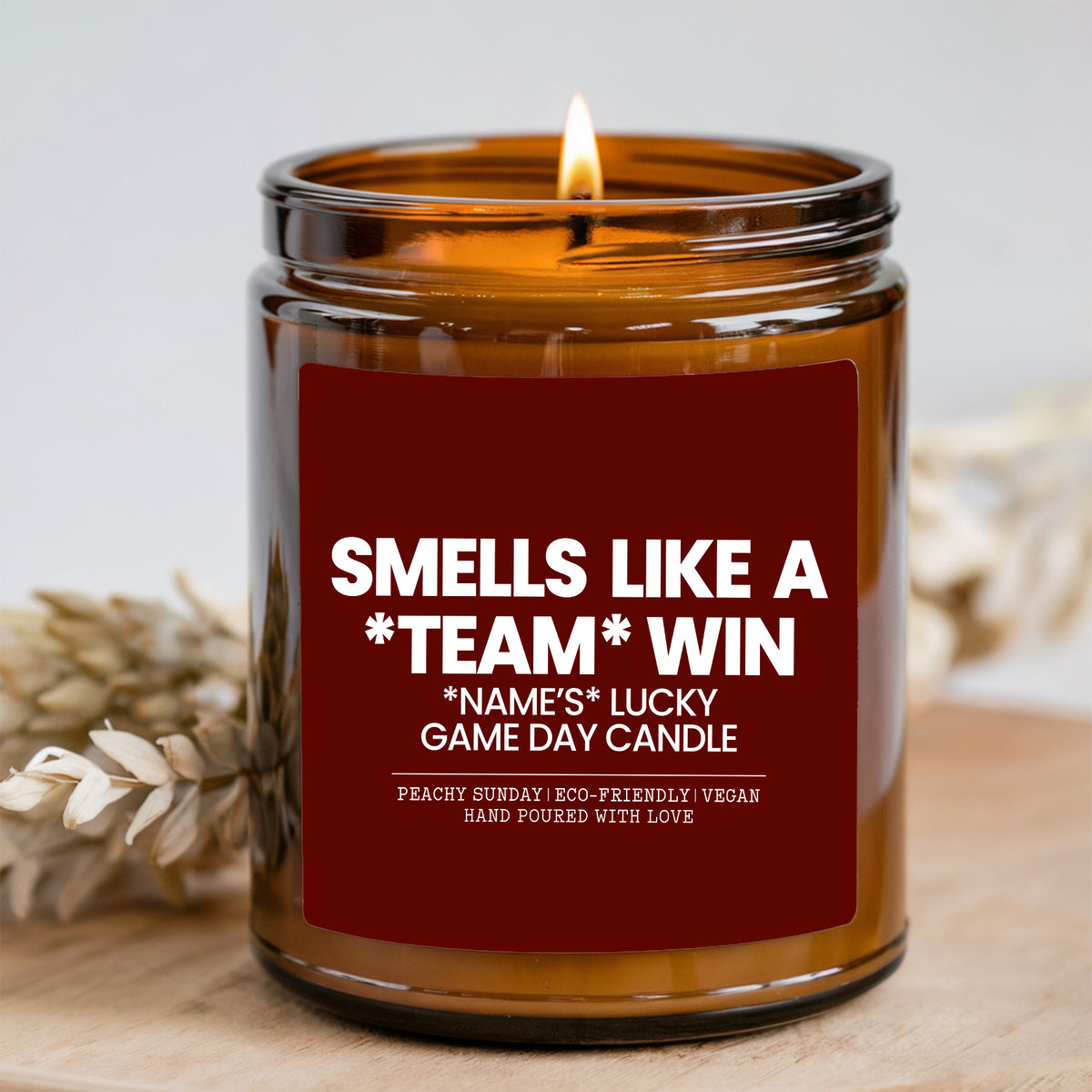 Bougie personnalisée pour le jour du match