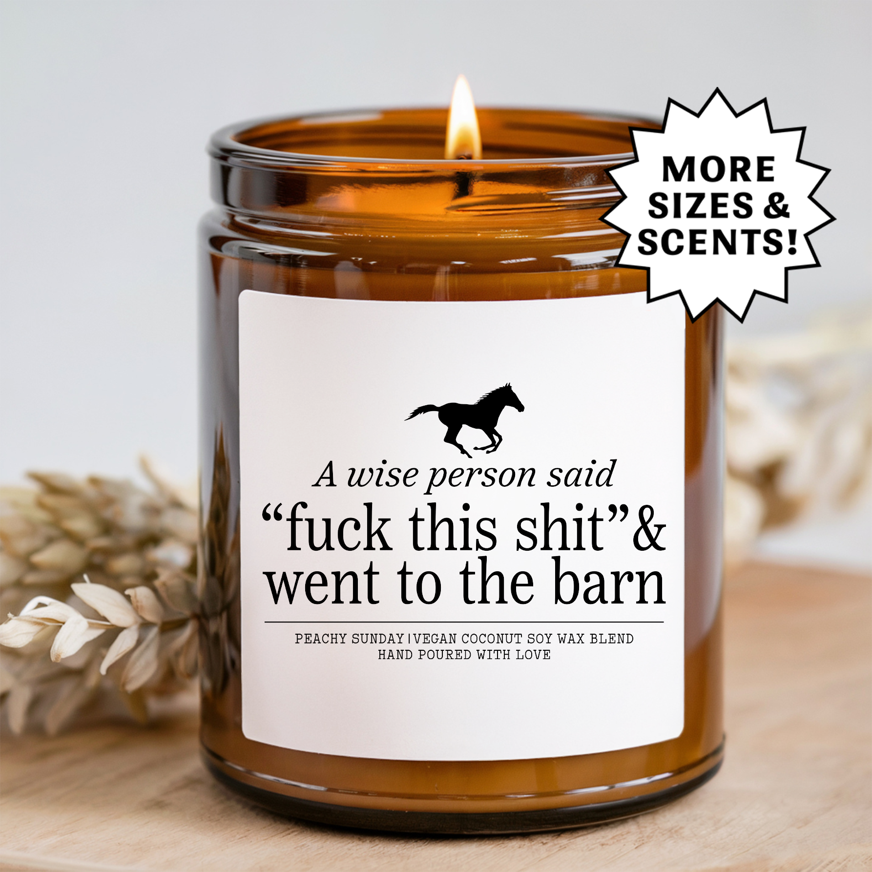 F-cking This S-it Went To The Barn Candle