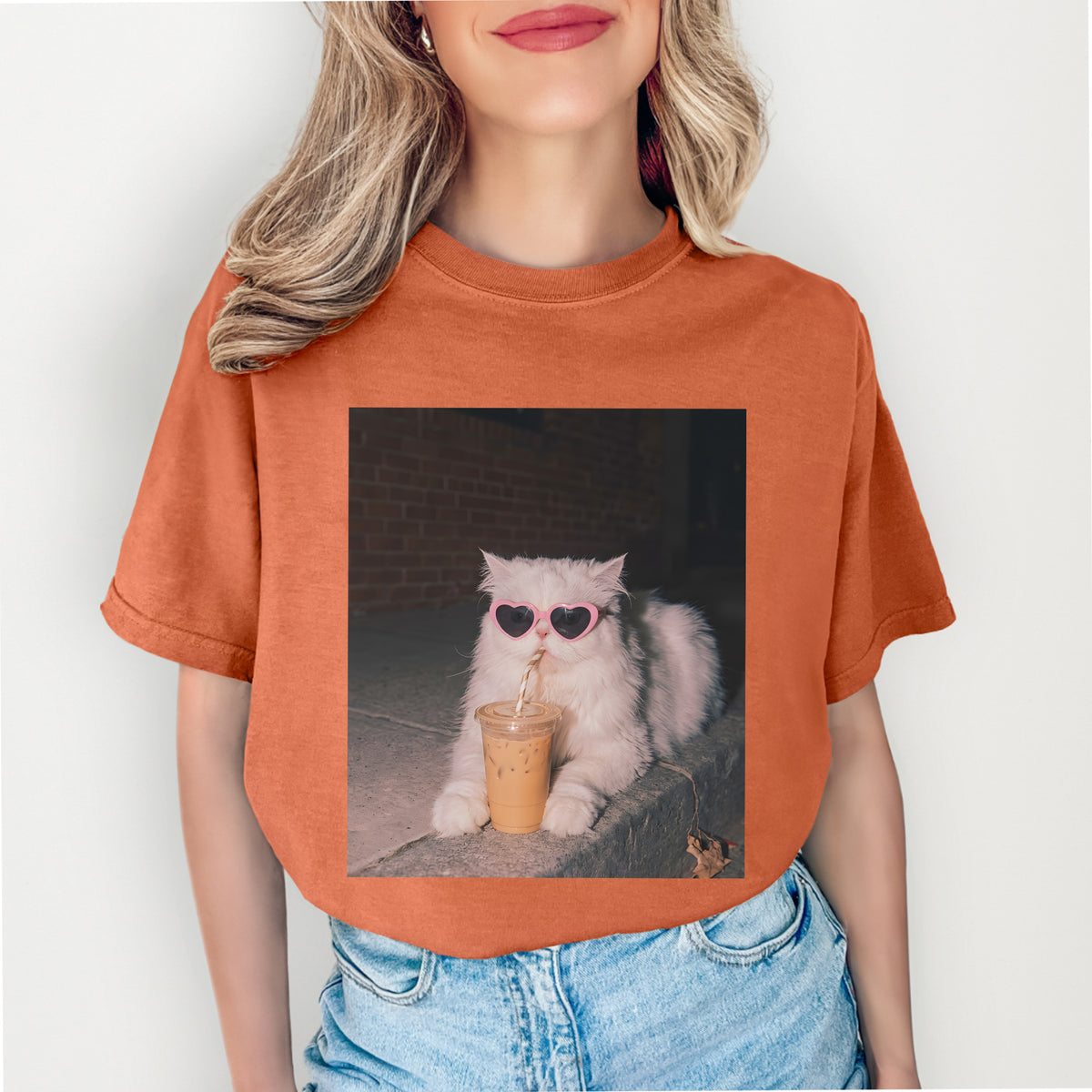 Iced Coffee Cat Tee