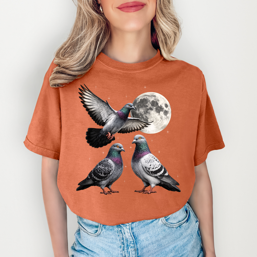 Three Pigeon Retro Graphic Tee