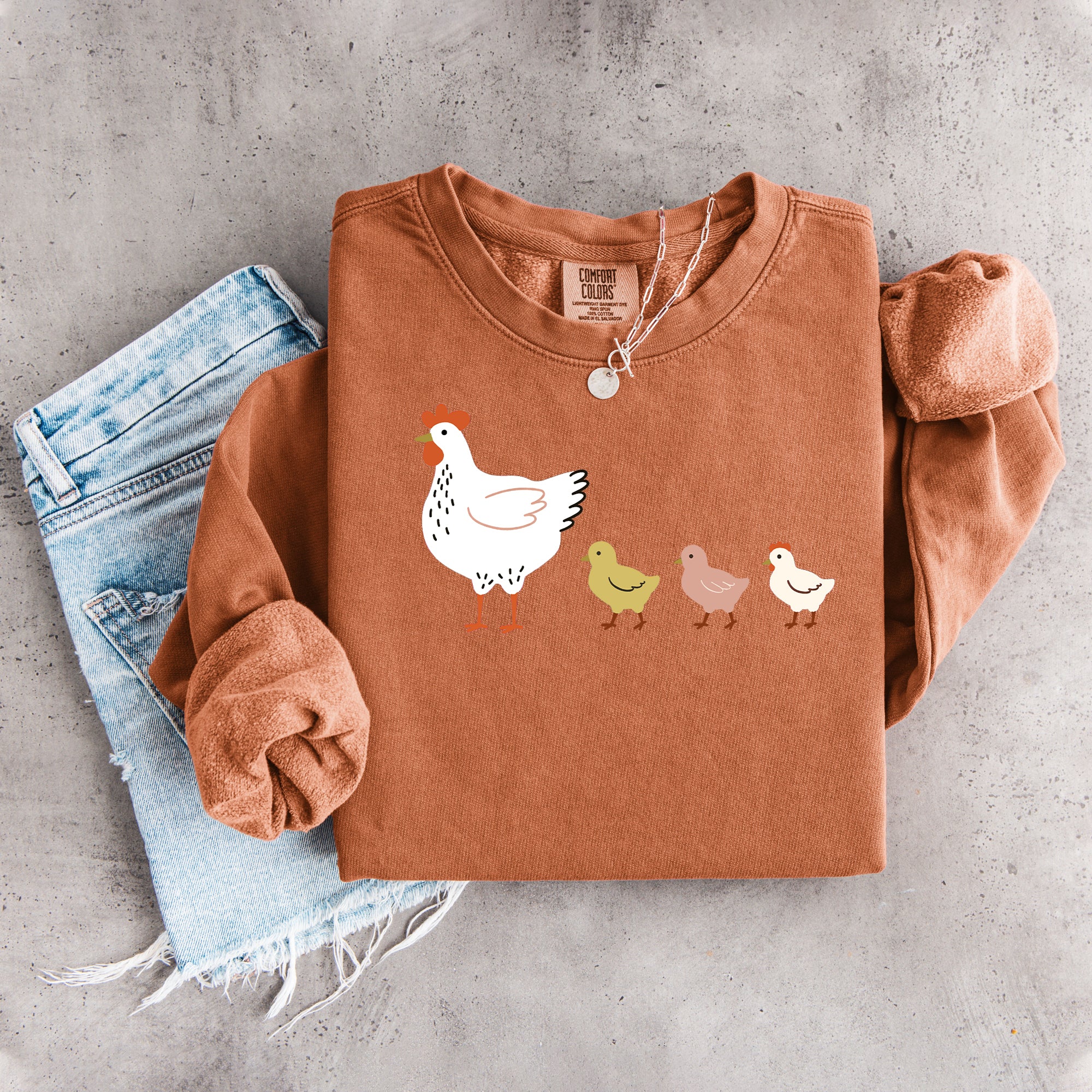 Niedliches Küken- und Hühner-Sweatshirt