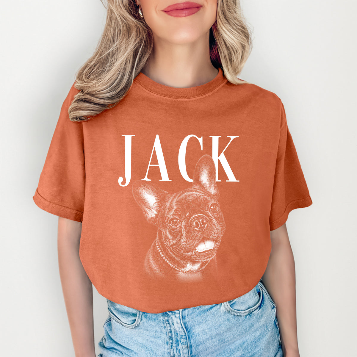 Camiseta gráfica personalizada de retrato de mascota estilo boceto - Camiseta personalizada de mascota