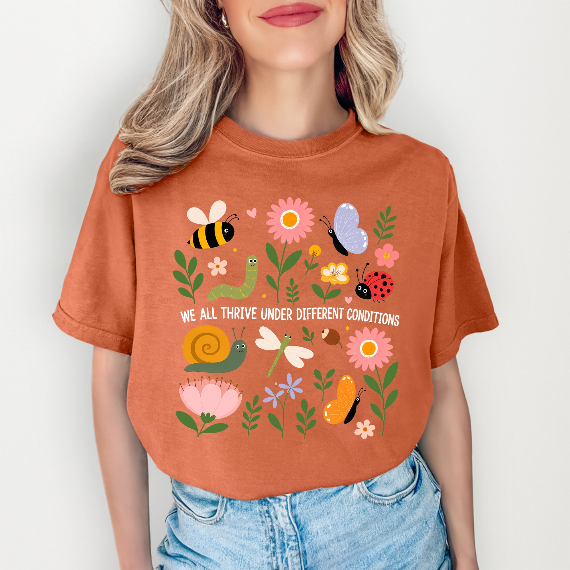 Camiseta «Todos prosperamos en condiciones diferentes»