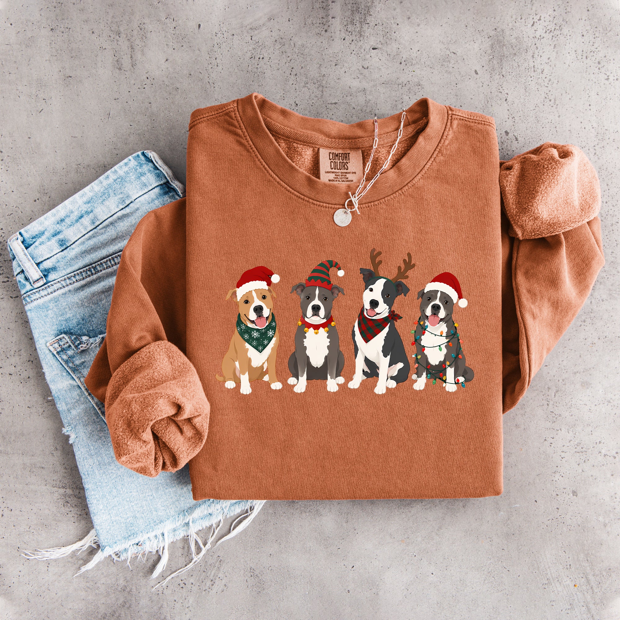 Pitbulls Christmas Sweatshirt