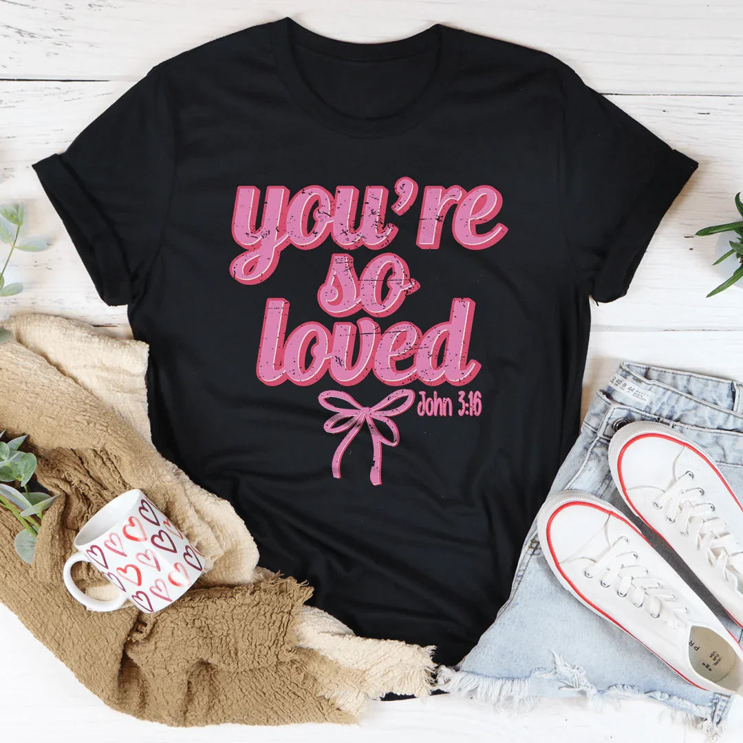 You're So Loved John 316 Tee Black Heather / S Peachy Sunday T-Shirt