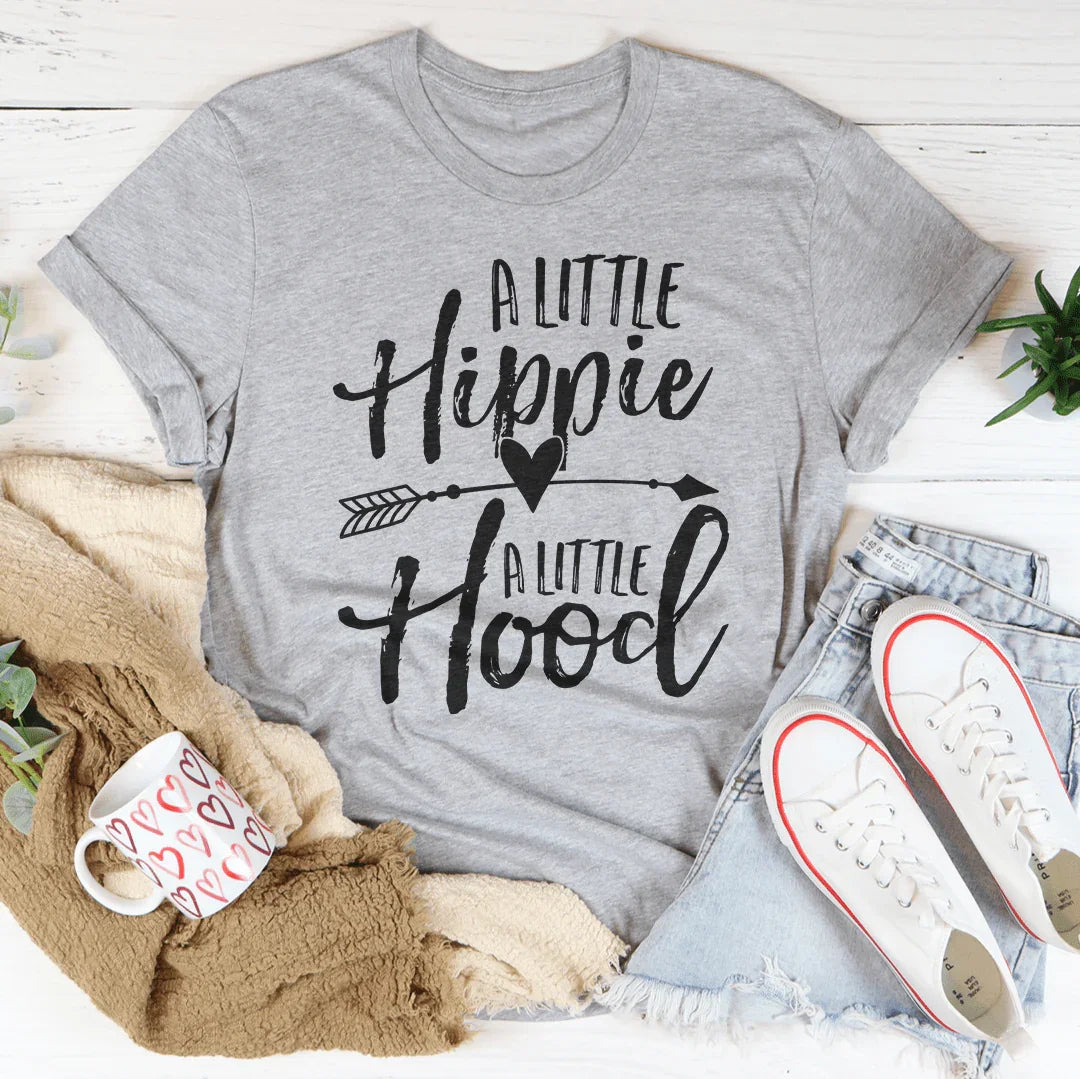 A little hippie a little hood Tee Athletic Heather / S Peachy Sunday T-Shirt