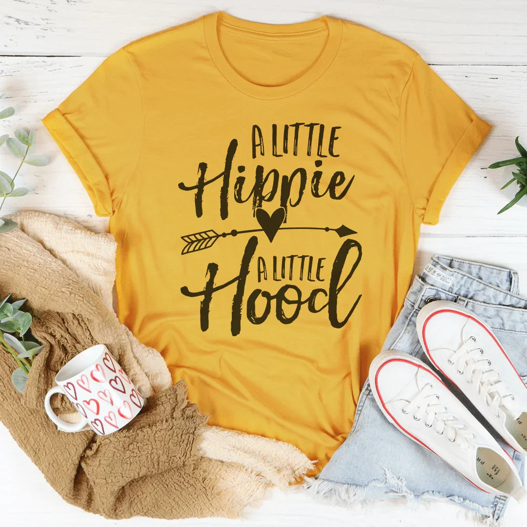 A little hippie a little hood Tee Mustard / S Peachy Sunday T-Shirt
