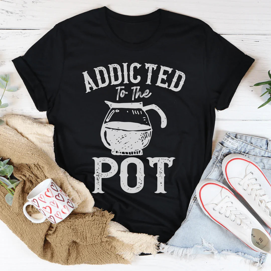 Addicted To The Pot Tee Black Heather / S Peachy Sunday T-Shirt