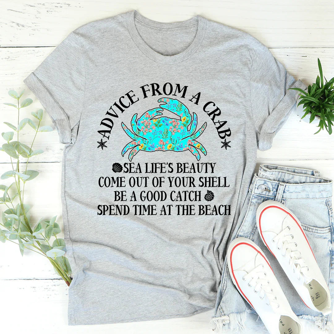 Advice From A Crab Tee Athletic Heather / S Peachy Sunday T-Shirt
