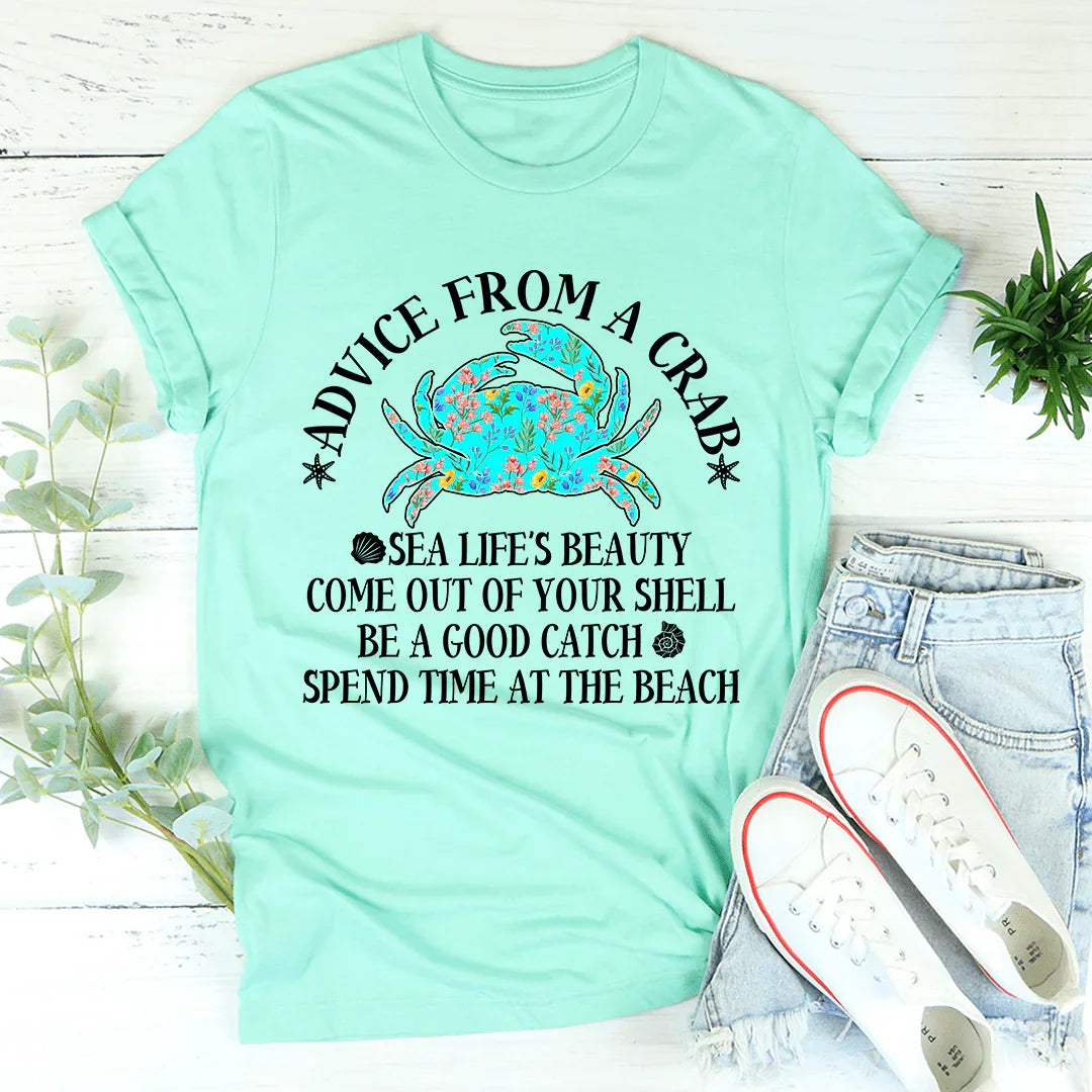 Advice From A Crab Tee Heather Mint / S Peachy Sunday T-Shirt