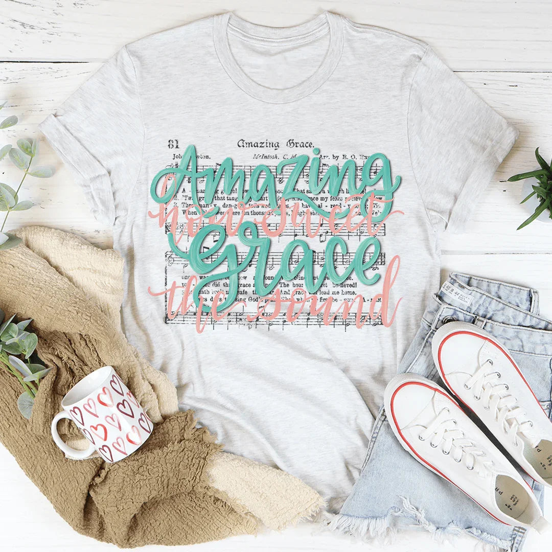 Amazing Grace Song Tee Ash / S Peachy Sunday T-Shirt