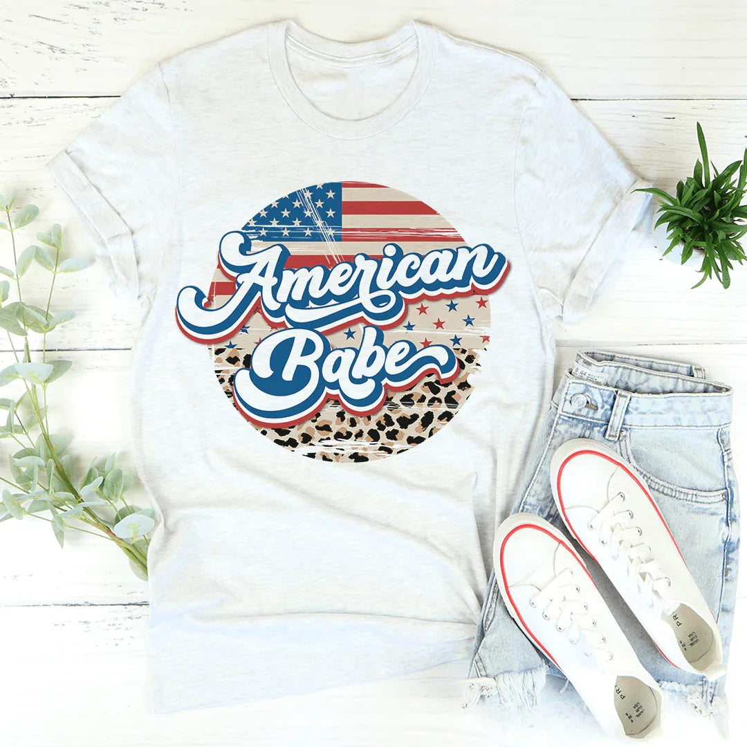 American Babe Leopard Tee Ash / S Peachy Sunday T-Shirt