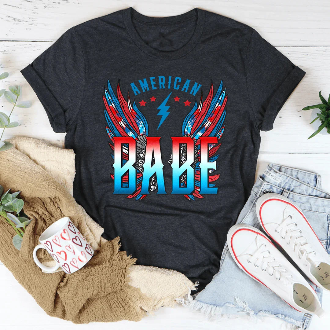 American Babe Tee Dark Grey Heather / S Peachy Sunday T-Shirt