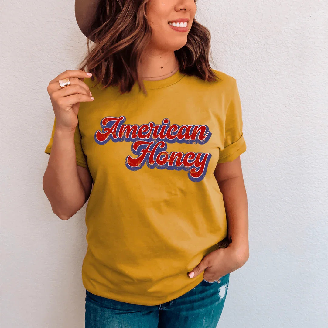 American Honey Tee Mustard / S Peachy Sunday T-Shirt