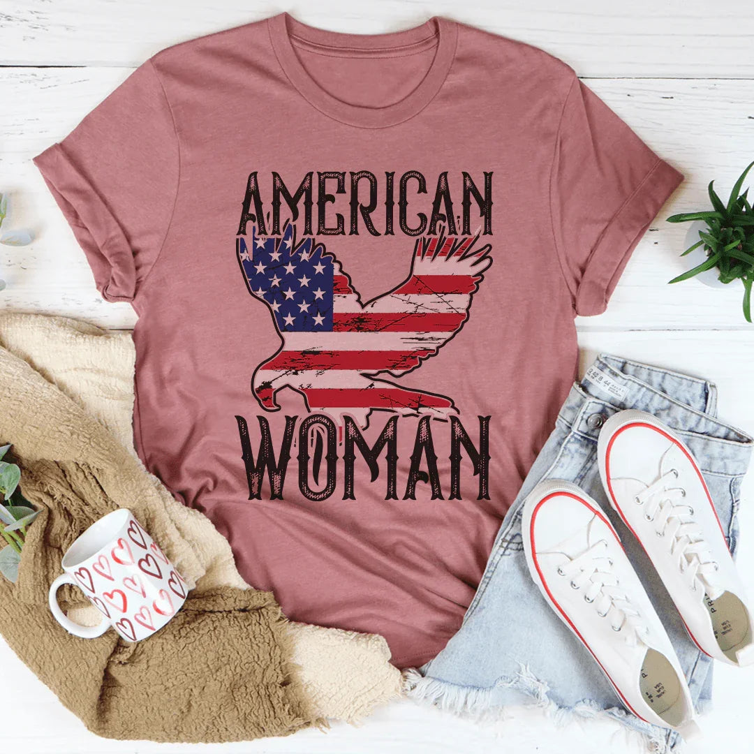 American Woman Eagle Tee Peachy Sunday T-Shirt