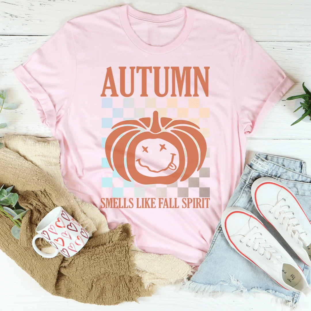 Autumn Smells Like Fall Spirit Tee Pink / S Peachy Sunday T-Shirt