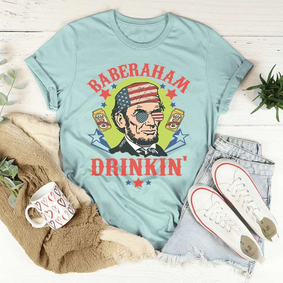 Baberaham Drinkin' Tee Heather Prism Dusty Blue / S Peachy Sunday T-Shirt