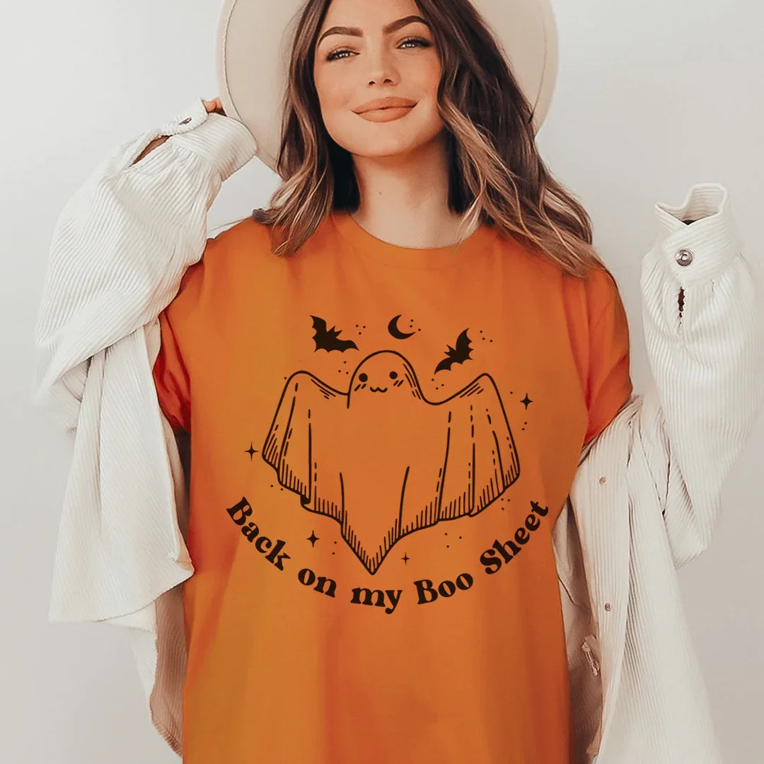 Back On My Boo Sheet Tee Burnt Orange / S Peachy Sunday T-Shirt