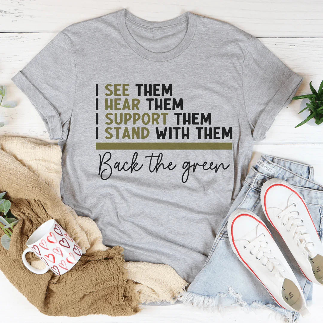 Back The Green Tee Athletic Heather / S Peachy Sunday T-Shirt