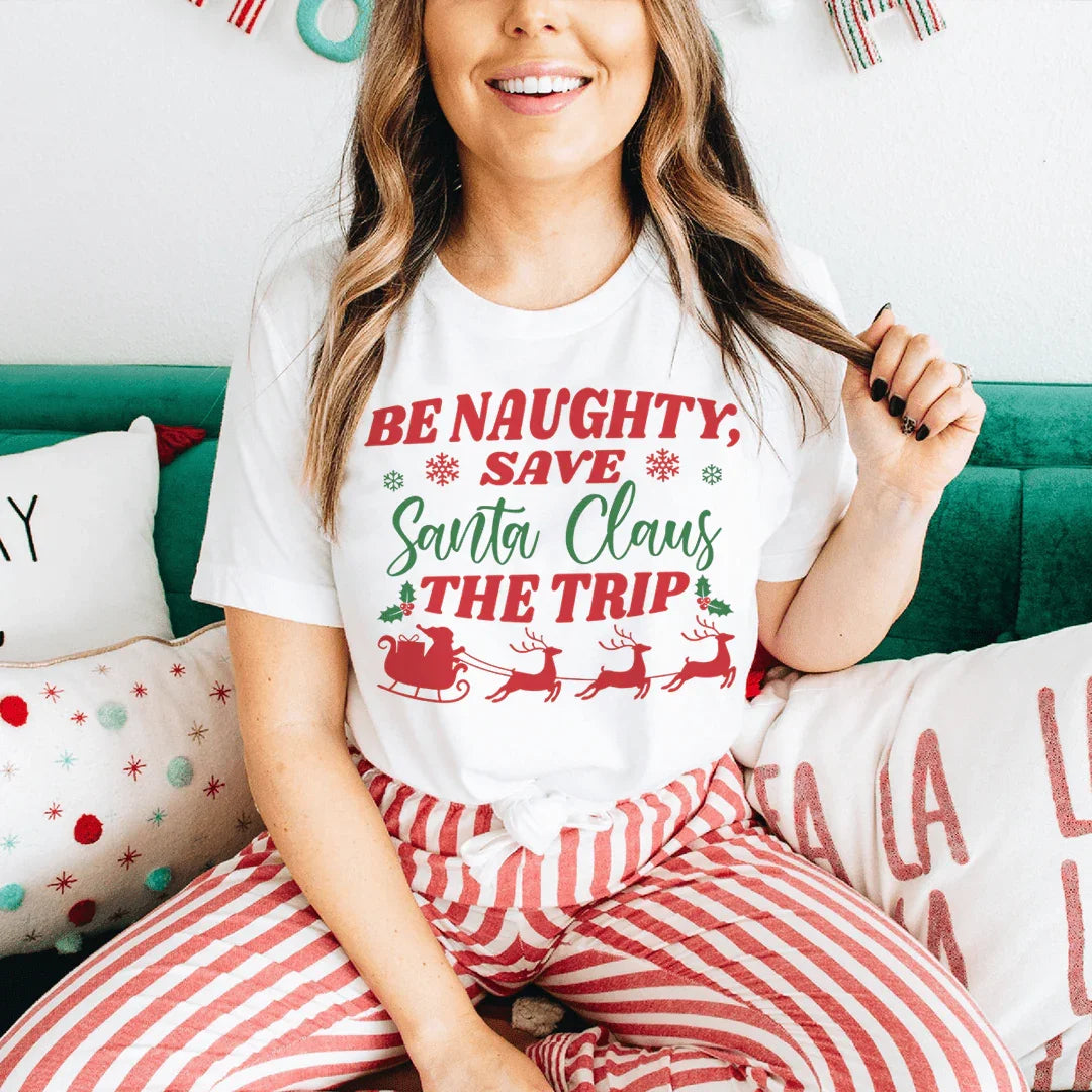 Be Naughty Save Santa Claus The Trip Tee Ash / S Peachy Sunday T-Shirt