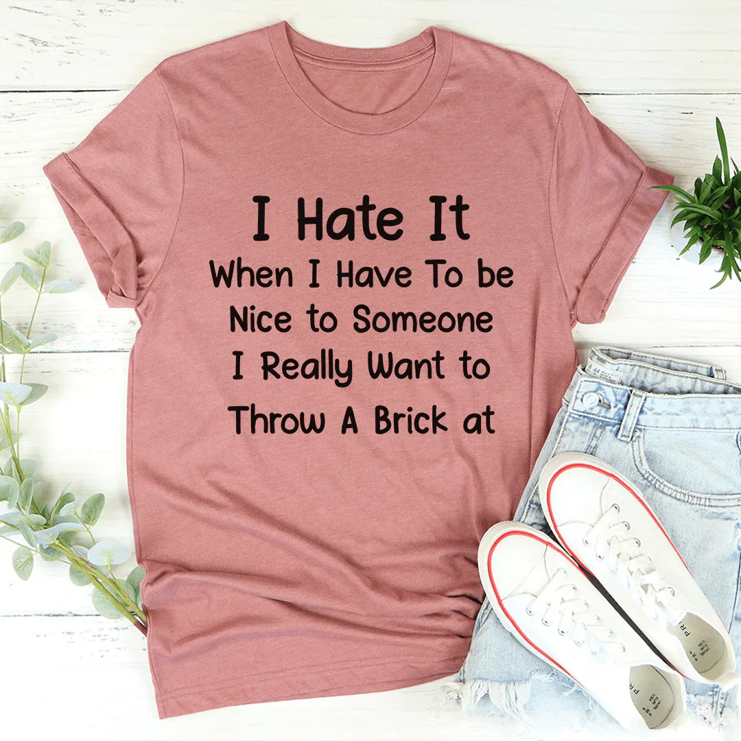 Be Nice Tee Mauve / S Peachy Sunday T-Shirt