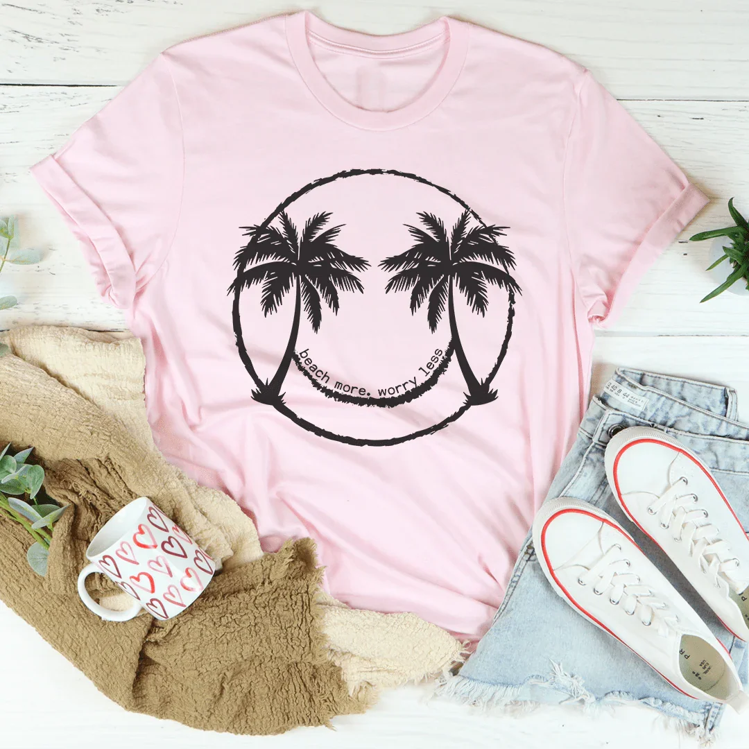 Beach More Worry Less Tee Peachy Sunday T-Shirt