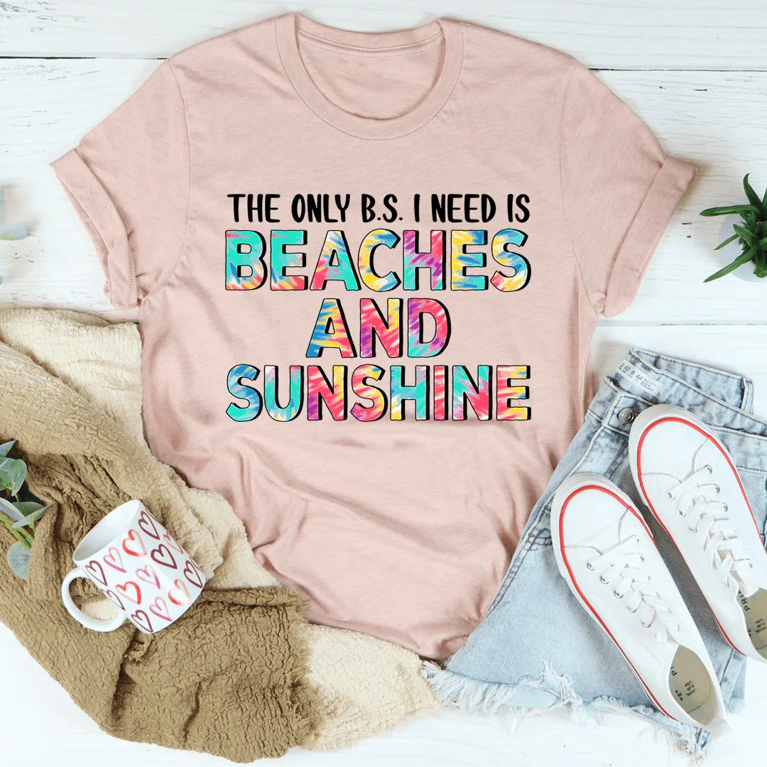 Beaches And Sunshine Tee Heather Prism Peach / S Peachy Sunday T-Shirt