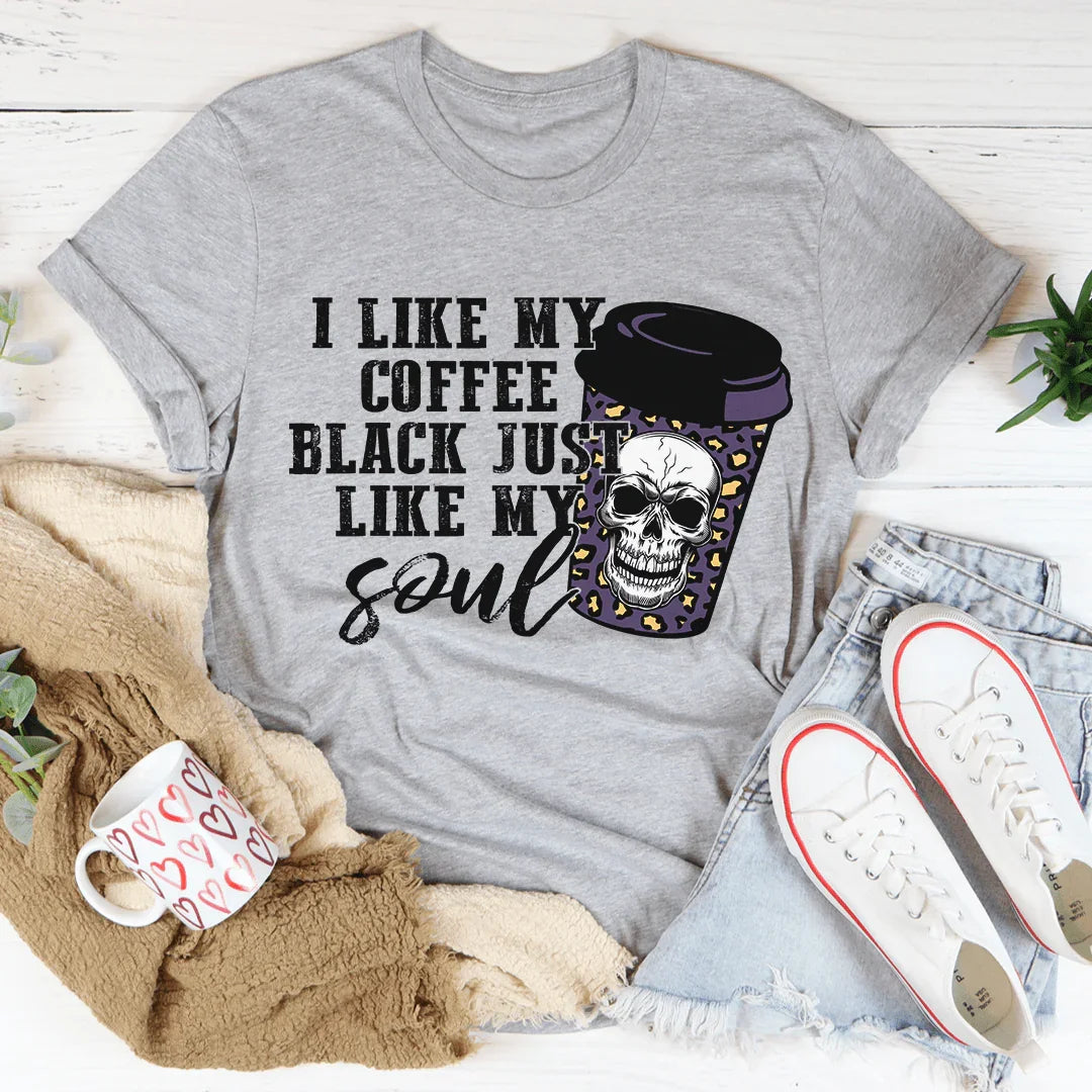 Black Coffee Like My Soul Tee Athletic Heather / S Peachy Sunday T-Shirt
