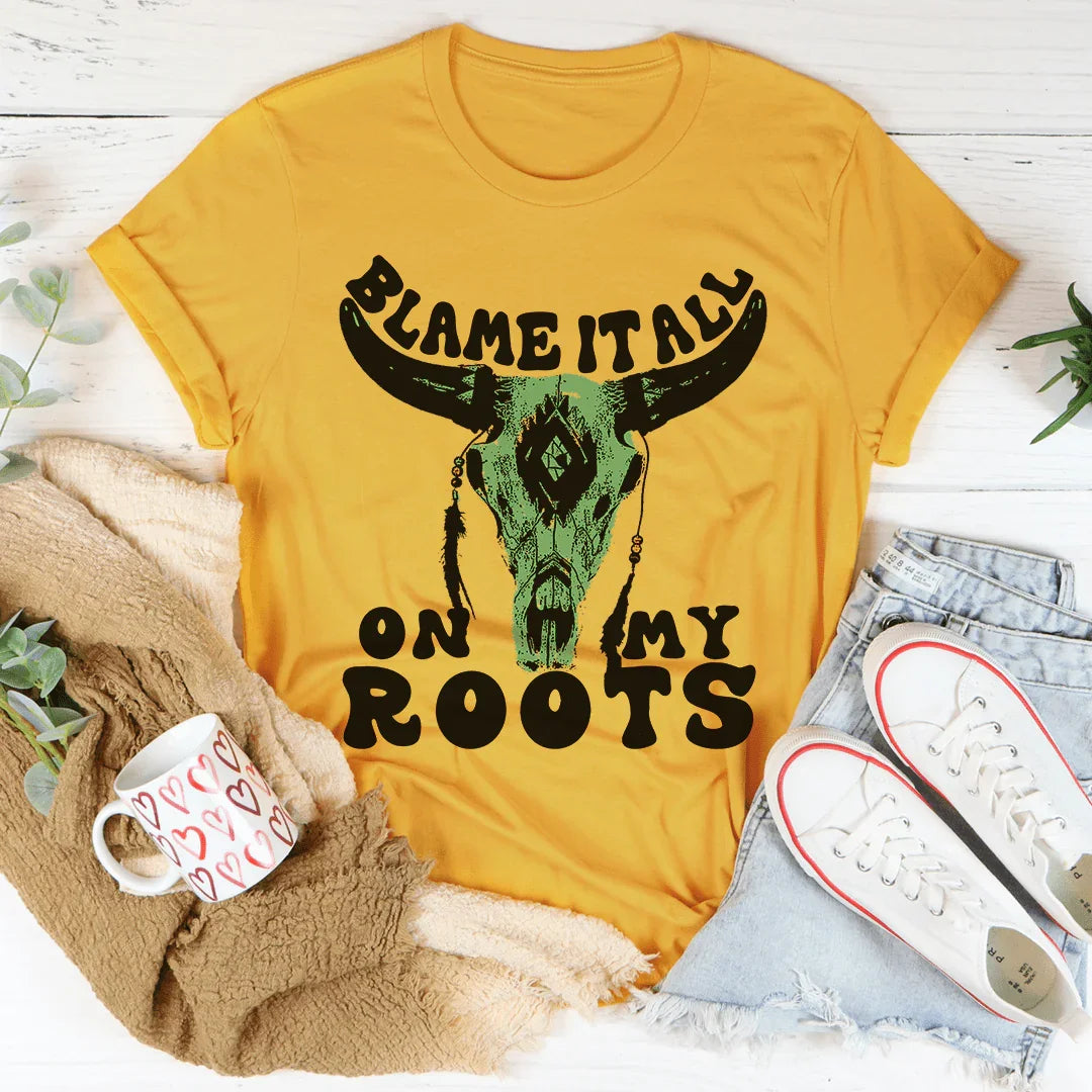 Blame It All On My Roots Tee Mustard / S Peachy Sunday T-Shirt