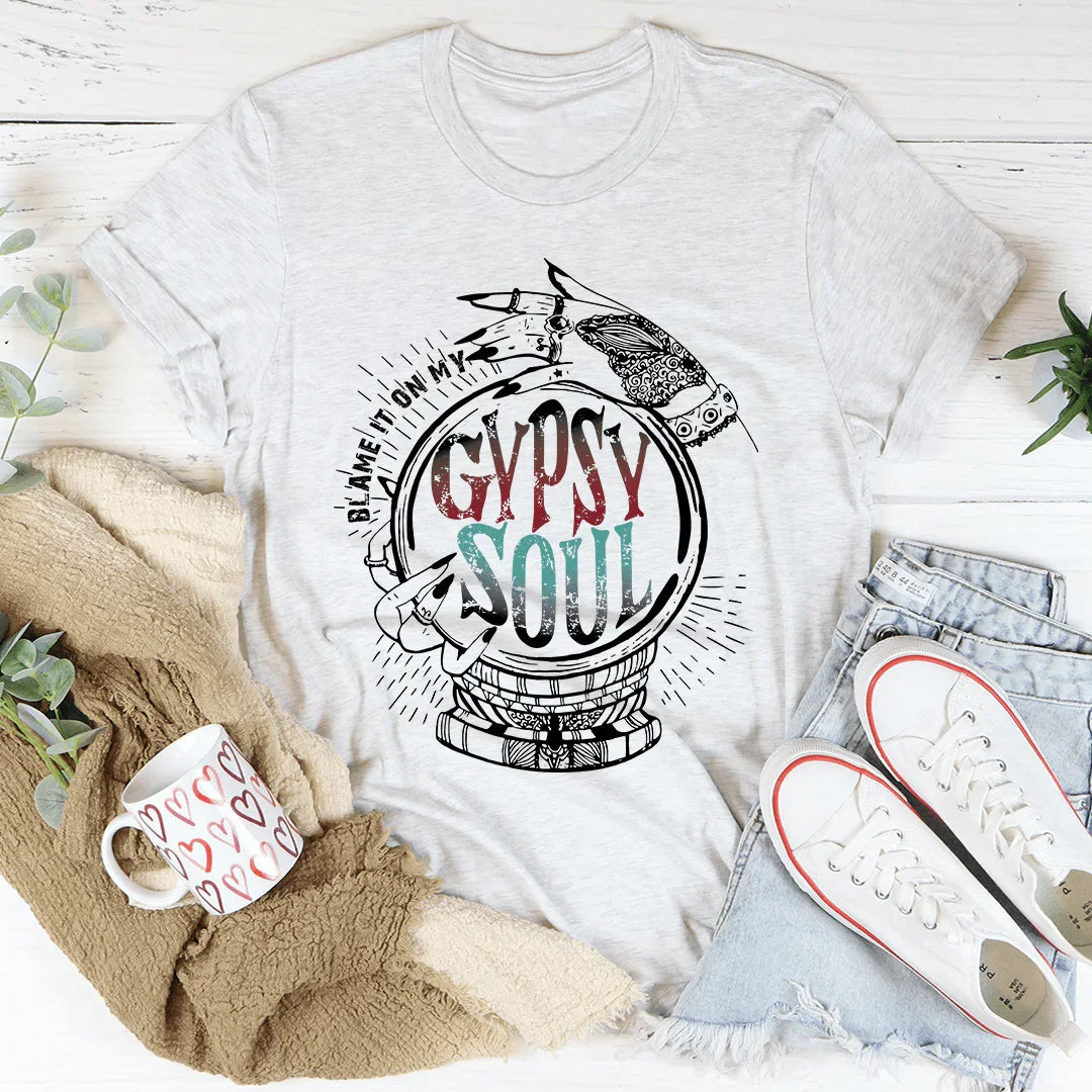 Blame It On My Gypsy Soul Tee Ash / S Peachy Sunday T-Shirt