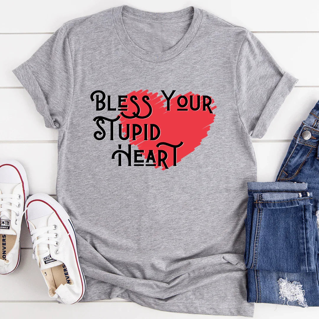 Bless Your Stupid Heart Tee Athletic Heather / S Peachy Sunday T-Shirt