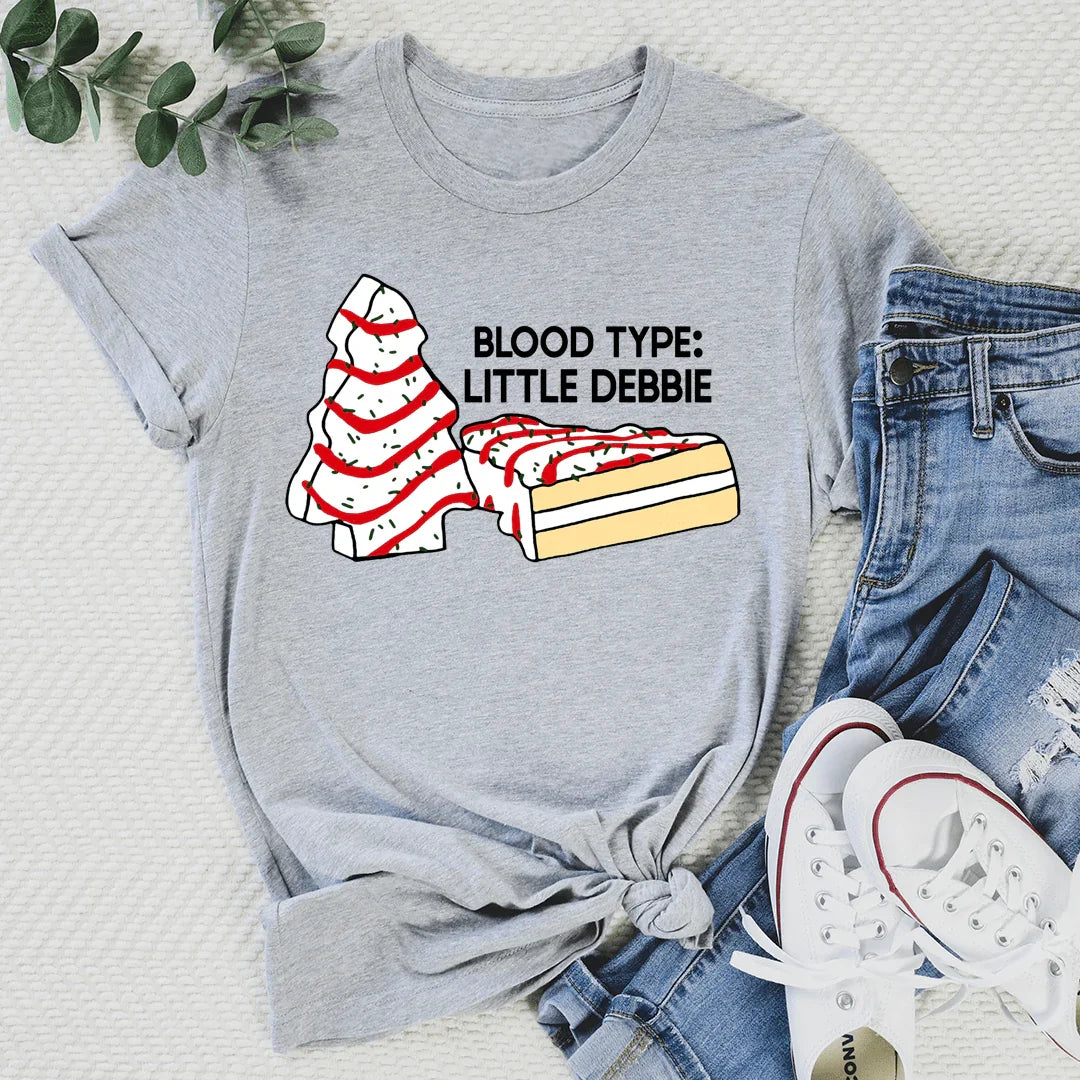 Blood Type Little Debbie Tee Athletic Heather / S Peachy Sunday T-Shirt