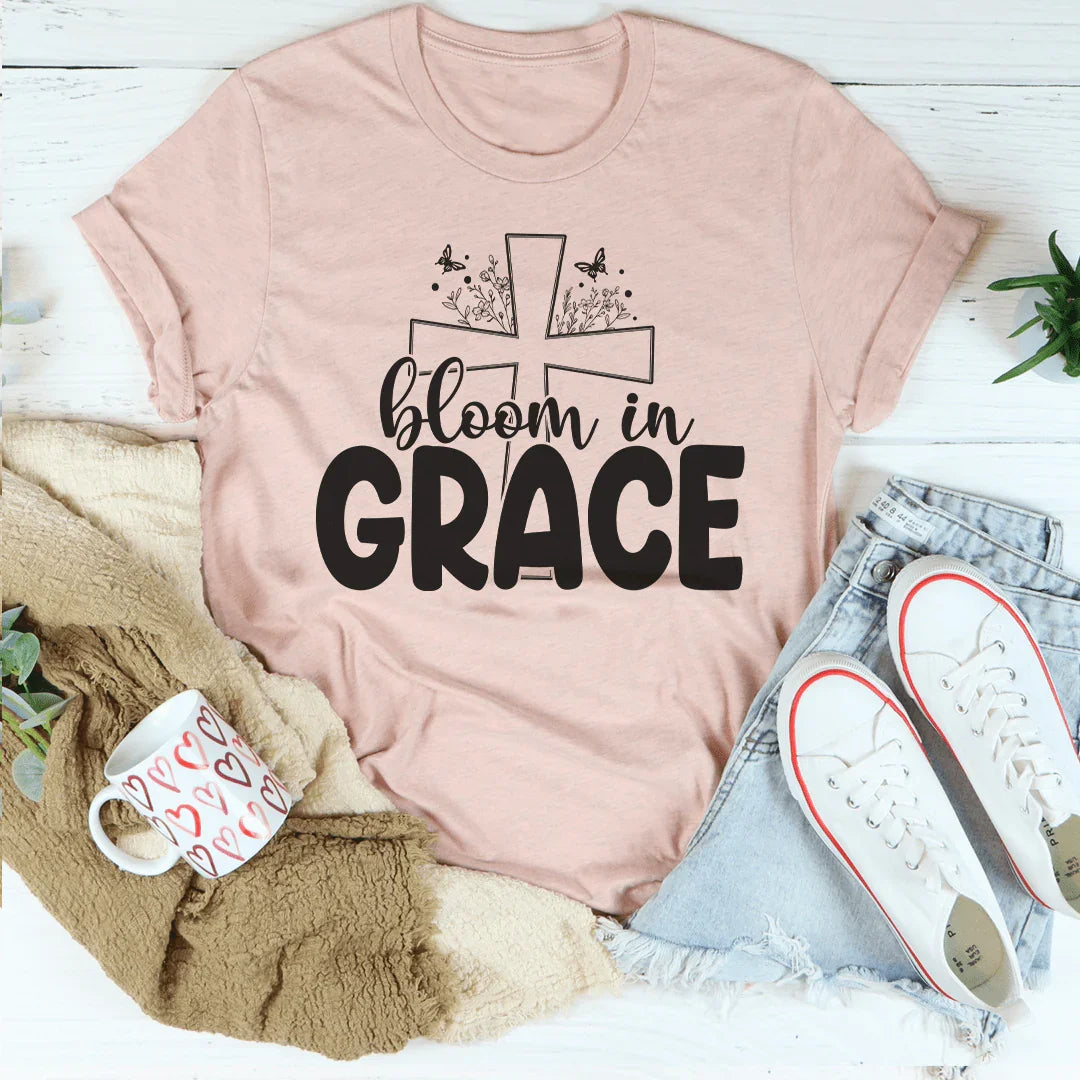 Bloom In Grace Tee Peachy Sunday T-Shirt