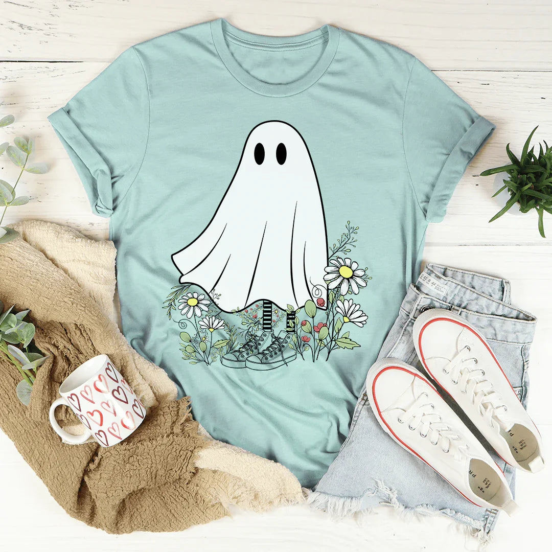 Boho Ghost Tee Heather Prism Dusty Blue / S Peachy Sunday T-Shirt