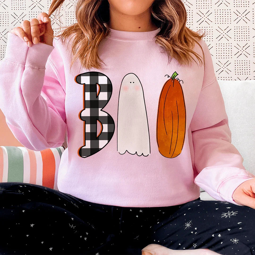Boo Sweatshirt Light Pink / S Peachy Sunday T-Shirt