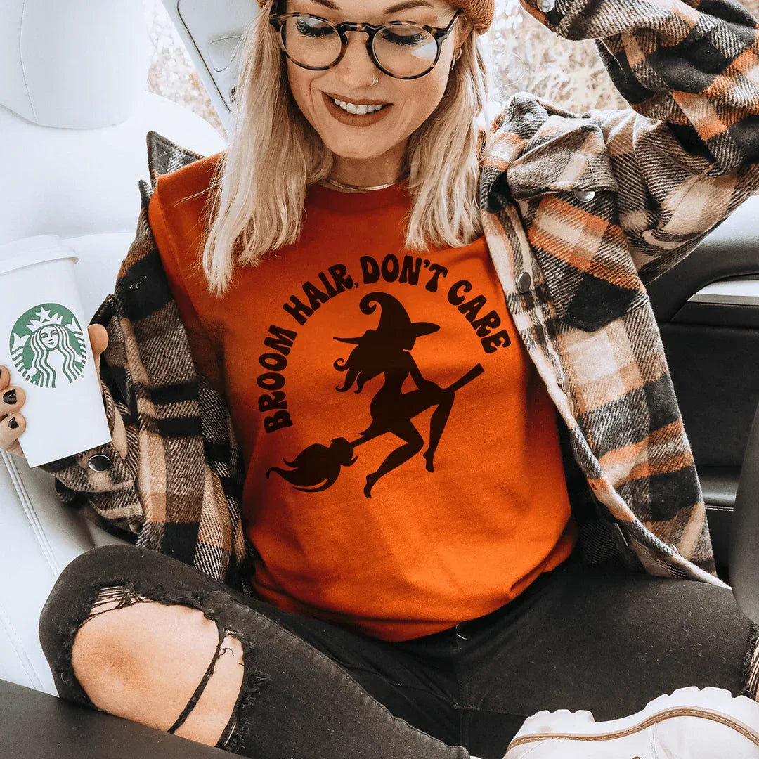 Broom Hair Don't Care Tee Burnt Orange / S Peachy Sunday T-Shirt