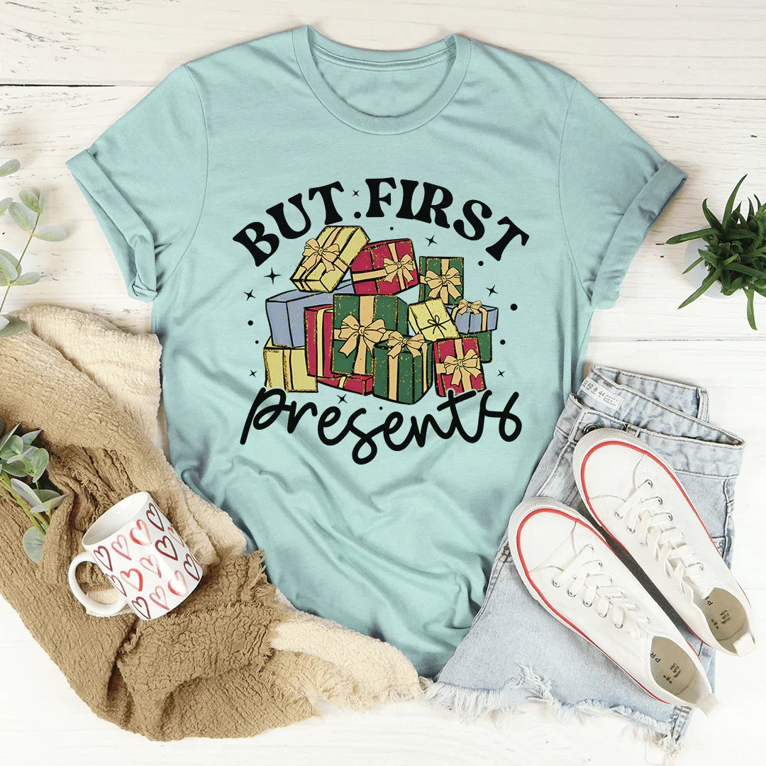 But First Presents Tee Heather Prism Dusty Blue / S Peachy Sunday T-Shirt